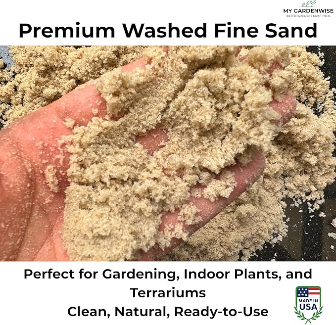 Fine Sand for Plants β Horticultural Sand for Succulents, Cactus, Potting Mixes, Terrariums & Decorative Indoor Gardens, Made in USA (1 Quart - 2.8 lbs)