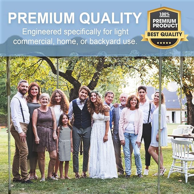 Party Tents Direct 20' x 20' Weekender Canopy Tent with Sidewalls, Easy Up Party Tent for Backyard, Outdoor Tents for Parties, Weddings, Graduations, Banquets, Events, Heavy Duty, PVC White Top