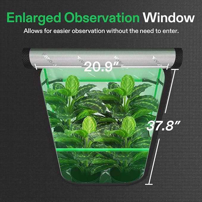 VIVOSUN P558 60"×60"×80" PRO Grow Tent, with Thick 1 inch Poles, Strengthened High Reflective Mylar Oxford Fabric, Extra Hanging Bars & High CFM Kit for Hydroponics Indoor Plant for AeroLight A200SE×3
