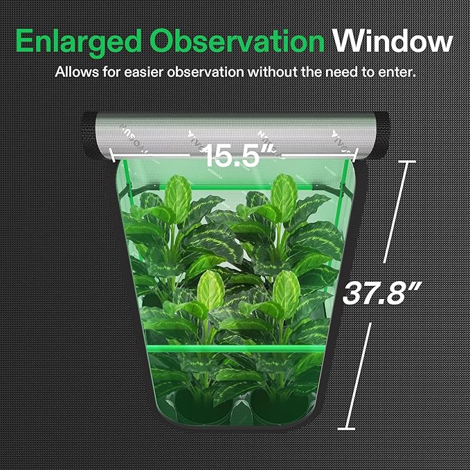 VIVOSUN P336 36"×36"×72" PRO Grow Tent, with Thick 1 inch Poles, Strengthened High Reflective Mylar Oxford Fabric, Extra Hanging Bars & High CFM Kit for Hydroponics Indoor Plant for AeroLight A200SE