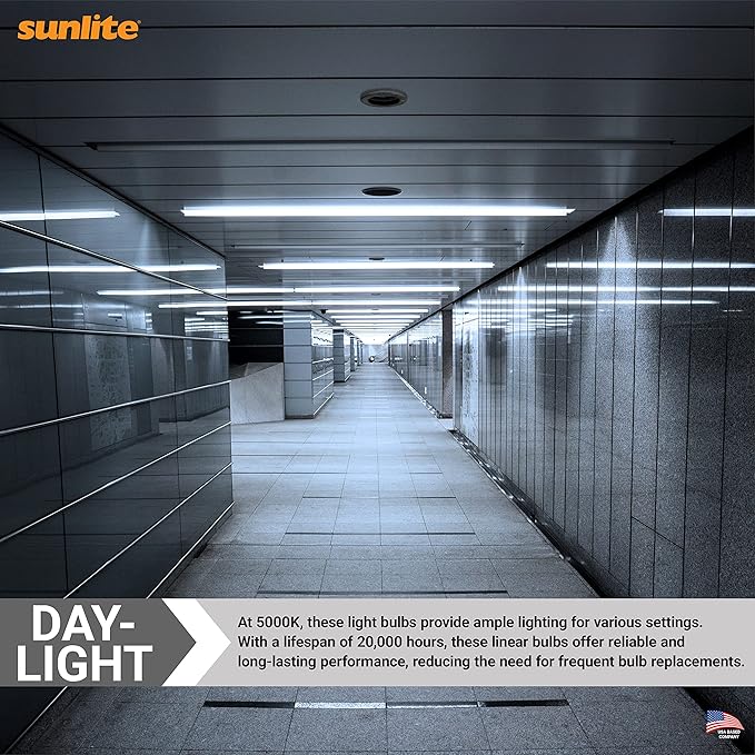 Sunlite F32T8/SP850 T8 Linear Fluorescent Lamp, 32 Watts, 3100 Lumens, 5000K Daylight, Medium G13 Bi Pin Base, High Performance Straight Tube, 30 Pack