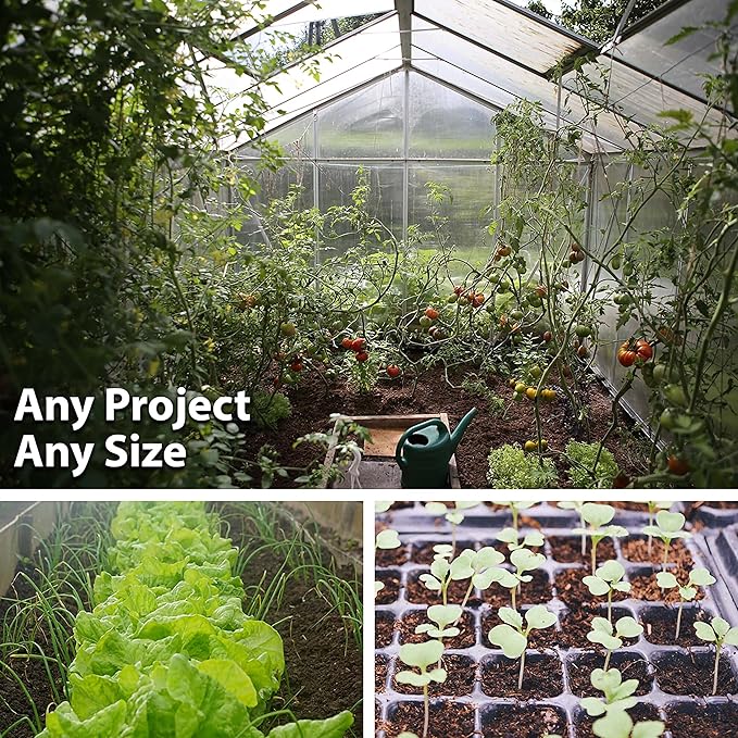 Handy Pantry Black Plastic Garden Tray Inserts - 5 Sheets of 36 Planting Pot Cells Each - 2x3 Nested x6 Configuration - Perforated - Nursery, Greenhouse, Gardening