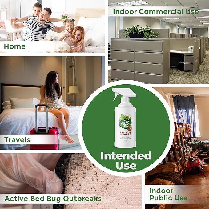 Bed Bug Spray Travel Size- Non-Toxic and Kills on Contact. Stain & Odor Free Bed Bug Spray. New Formula for Getting Rid of Bed Bugs Permanently (2 oz) TSA Approved Size-Travel Must Haves