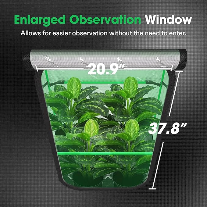 VIVOSUN P108 120"×120"×80" PRO Grow Tent, with Thick 1 inch Poles, Strengthened High Reflective Mylar Oxford Fabric, Extra Hanging Bars & High CFM Kit for Hydroponics Indoor Plant for VSFD6500×4