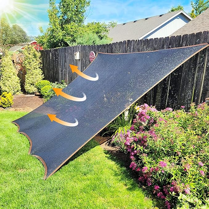 QLOFEI Shade Cloth for Garden, 60-70% Sun Screens for Patio Pergola Outdoor, Easy to Hang Mesh Tarp Shade Cloth with Grommets, Shade Neting Cover for Kennel Chicken Coop Plant Shade Sail, 4x6 FT