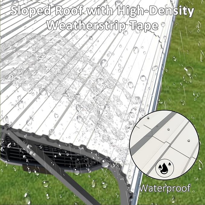 MUPATER 20' x 20' Heavy Duty Canopy for Garage, Outdoor Metal Carport Canopy, Car Garage Shelter with Innovative Assembly Metal Roof and Frame for Car, Boat,Cream White