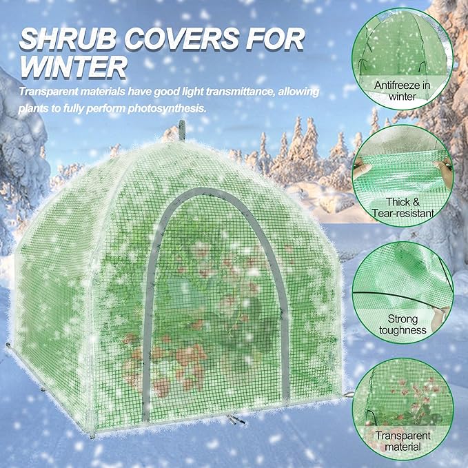 36″*36″*35.5″ Winter Plant Warm Covers - Raised Bed Cover, Garden Row Accelerator, Warm Tent Freeze Protection Humidity Domes for Germination, Seedling Propagation Protecting Plants from Animals 2 PCS