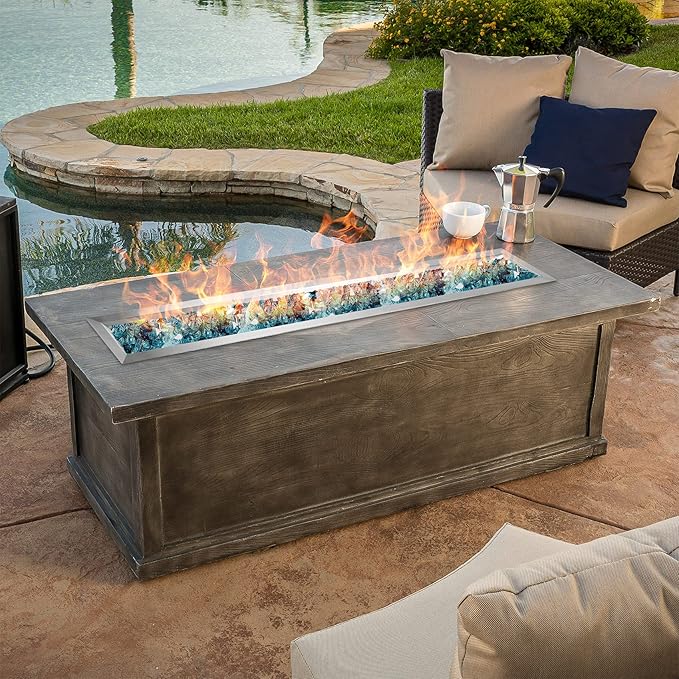 Stanbroil 36 by 6-Inch Drop-in Linear Fire Pit Burner, 304 Stainless Steel Natural & Propane Gas Firepit Insert for Fire Pit Table Indoor Outdoor, 65,000 BTU Max