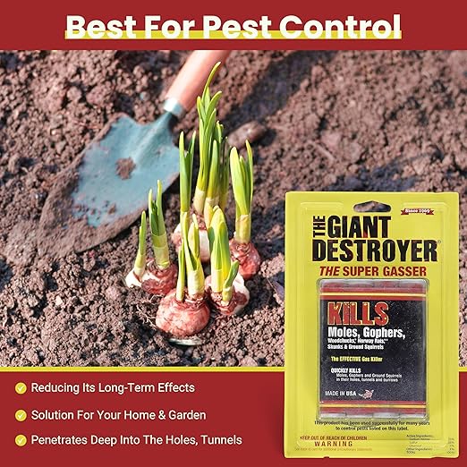 Giant Destroyer Smoke Bomb Gasser – Rodent & Pest Control for Gophers, Moles, Groundhogs & Rats – 8 Pack (32 Tubes) Jecudi Towel