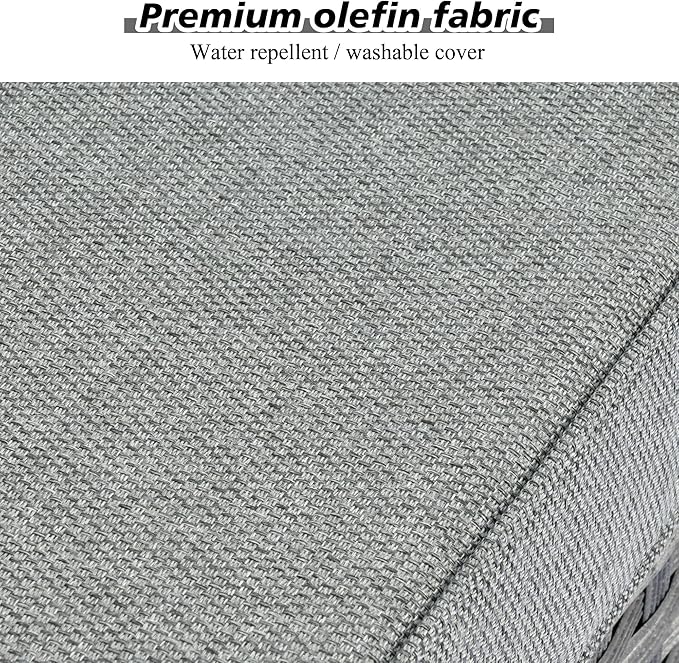 HOOOWOOO 12 Piece Modular Patio Outdoor Sectional Furniture Sofa Set,Wicker Conversation Set,Out Door Couch Set with Wide Arm for Outside All Weather(Dark Grey)