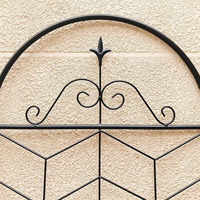 2 Pack 87x20in Garden Trellises with Black Metal Coating, Trellis for Climbing Plants Outdoor, Roses, Vines, Flowers, and Vegetables.