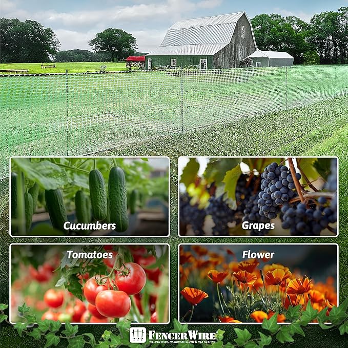 Fencer Wire 25 Pack of 6ft / 72 Inch Durable Metal Plant Supports Garden Stakes, Plant Stakes, Garden Poles for Outdoor & Indoor, Plant Support and Sticks for Tomato, Potted Plants, Beans, Cucumbers