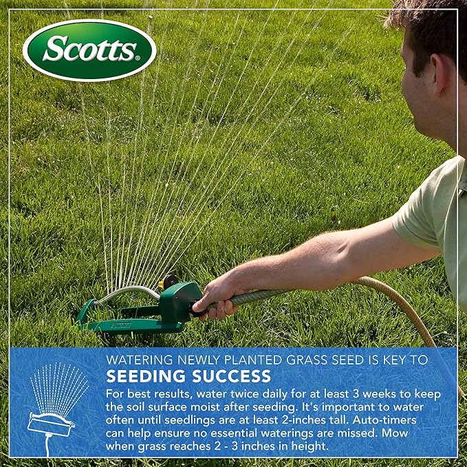 Scotts Turf Builder Grass Seed Sun & Shade Mix, Grows in Extreme Conditions & Spreads for a Durable Lawn, 3 lbs.