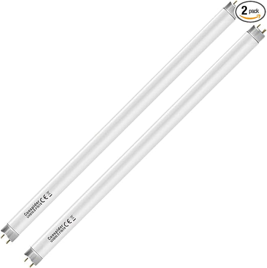 Hypool 2-Pack UVB Reptile Light 10.0 Bulb 15W 18inch T8 Fluorescent Desert Lamp UVA for Bearded Dragon Tortoise Reptile & Amphibian (15W 18inch 10.0 Bulb G13)