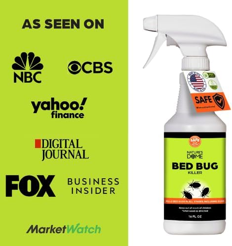 Nature's Dome Bed Bug Spray – 100% Kill Rate, 1 Gallon Natural Bed Bug & Mite Killer, Destroys Eggs, Kills Resistant Strains, Long-Lasting Protection, Safe for Home Use