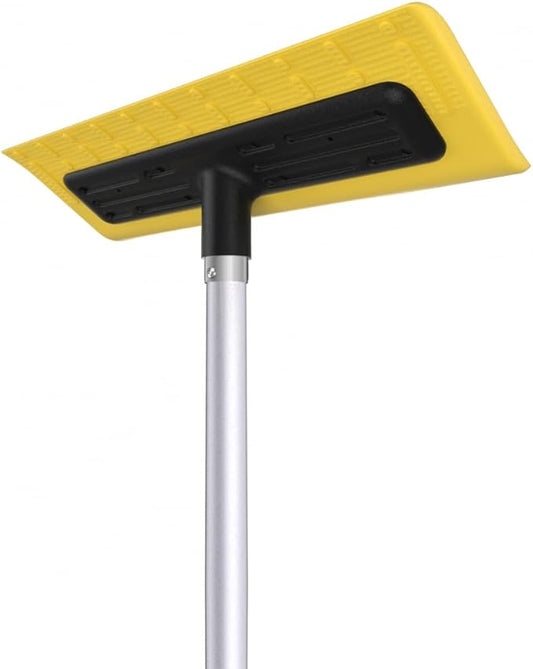 Never-Scratch SnowBuster | 21-Foot Snow Roof Rake | EVA Soft Foam Pad Snow Removal Tool | Heavy-Duty Aluminum Handle | S-Shaped Push/Pull Design for House Roofs, Solar Panels, Cars, and Leaves