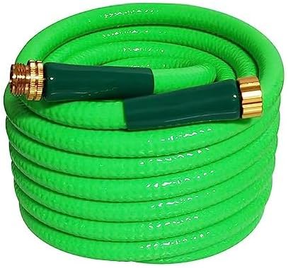 Garden Hose 25ft Heavy Duty Water Hose 5/8,180 PSI Kink Resistant,Heavy Duty, Lightweight, Flexible Hose for Plants,Lawn & Garden Watering Equipment, 3/4 Solid Fittings (25ft)