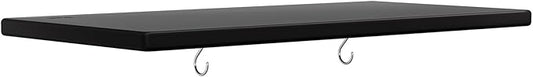 KINYING Plastic Shelving for 37 Cu.ft Horizontal Shed and 57 Cu.ft Vertical Shed, One Shelf with 2 Hooks On The Package, 25.5 in * 13 in, Easy Assembly