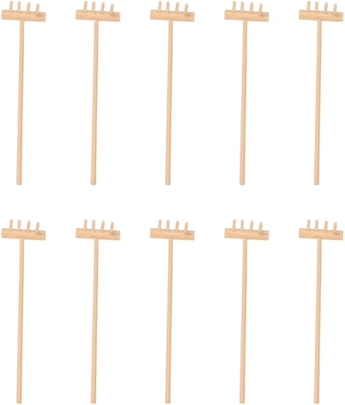 DOITOOL Mini Zen Garden Tool Rake Set, 10pc Sand Rake Tool, Meditation Feng Shui Decor Accessories for DIY Home Office Tabletop Decor