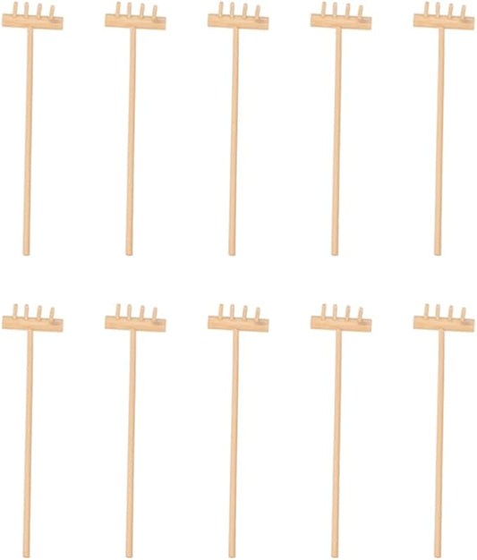 DOITOOL Mini Zen Garden Tool Rake Set, 10pc Sand Rake Tool, Meditation Feng Shui Decor Accessories for DIY Home Office Tabletop Decor