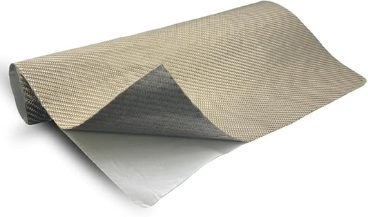 Titanium Thermal Barrier Adhesive Backed Heat Blanket Heat Shield Mat 12'' X 24'' for wall behind grill, fireplace kitchen cabinet 2500 Degrees Fire Pit Mat Fireproof Grill Pad