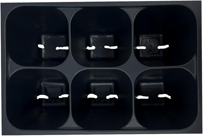 Seed Starter Trays, 144 Cells (24 Trays - 6 Cells Per Tray) + Plant Stakes