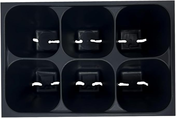 The Hydroponic City Seed Starter Trays, 216-Cell Seedling Starter Trays (36 Trays - 6 Cells Each) + Plant Stakes