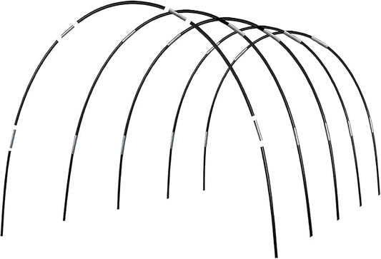 Greenhouse Hoops Grow Tunnel, 5 Sets of 7FT Garden Hoops for Raised Beds, Rust-Proof Fiberglass Frame for Garden Netting, Greenhouse Kit, Plant Shade Cloth, Plant Row Cover, 25 pcs