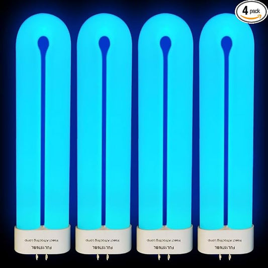 amgolibi 7.7 Inch BF-35 Replacement Bulb 15 Watt Compatible BK-15D, Fluorescent U Bulb Blue Light 365nm 15W, 4 Count