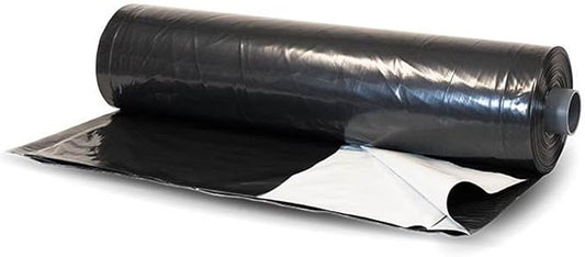 Farm Plastic Supply - Black & White Greenhouse Plastic Sheeting - 6 mil - (20' x 75') - 90% Reflective Green House Covering Film for Farming, Gardening, Agriculture