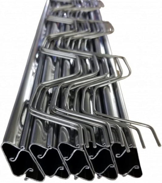 Farm Plastic Supply - Spring Wire & Lock Channel - (50 Pack) - Steel 6.5 ft Spring Lock Track & U-Channel Bundle for Greenhouse Plastic Polyethylene Film or Shade Cloth