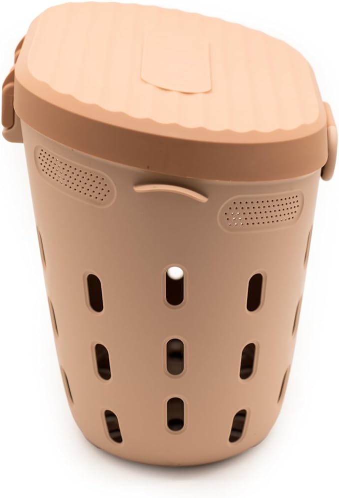 Vego Garden In-Ground Worm Composter Outdoor Farm Compost Bin 7 Gallons BPA-Free Composting System for Raised Garden Beds, Tawny Brown