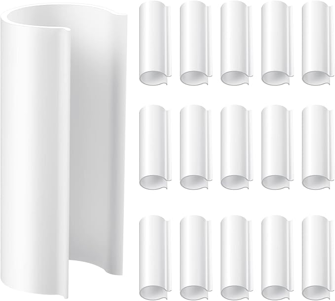 Jetec 16 Pcs PVC Pipe Clamps Greenhouses Strap Clips 2.4 Inches Long Summer PVC Water Pipe Clamps Strap Clips for Woodworking(for 3/4 Inch PVC Pipe,White)