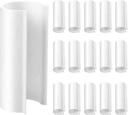 Jetec 16 Pcs PVC Pipe Clamps Greenhouses Strap Clips 2.4 Inches Long Summer PVC Water Pipe Clamps Strap Clips for Woodworking(for 3/4 Inch PVC Pipe,White)