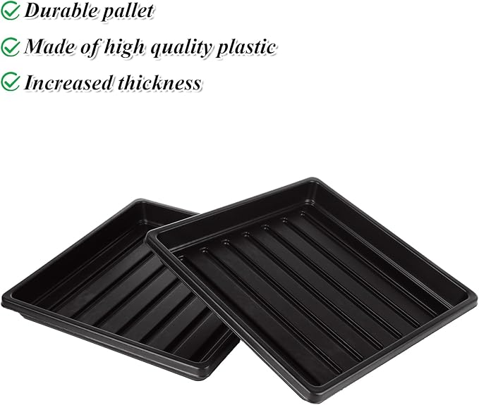 12 Set Microgreens Growing Mat with Tray 10 x 10 inch Square Growing Trays for Micro Greens Seeds Sprout, Microgreen Growing Kit Herb Plant Starting Kit with Jute Pads for Indoor
