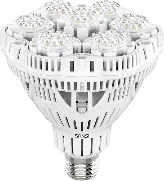 SANSI Grow Lights for Indoor Plants Full Spectrum, 36W Grow Light Bulb (400 Watt Equivalent) with Optical Lens for High PPFD, PPF 65.6 umol/s LED Energy Saving Plant Light Bulb for Seeding and Growing