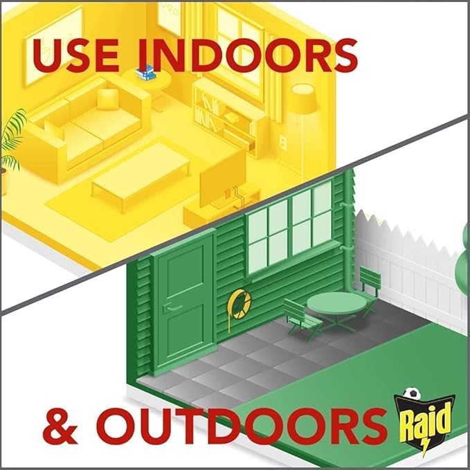 Raid Flying Insect Killer - Effective Bug Control Spray for Indoor & Outdoor Use - Fast-Acting Pest Repellent, 15 Oz (Pack of 8)