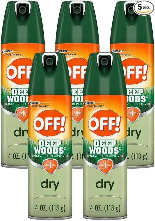 Off! Deep Woods Dry Insect Repellent VIII 4 oz (5 of Pack)