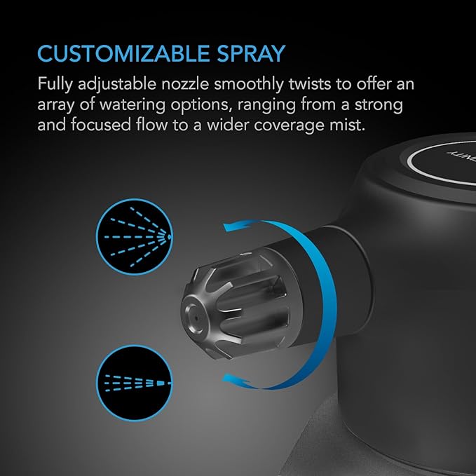 AC Infinity Automatic Sprayer, 2L Portable Electric Spray Bottle, USB Rechargeable with Adjustable Nozzle Spout for Plants Fertilizing Gardening and Cleaning (Graphite)