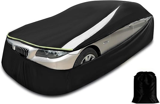 Full Enclosed Car Covers Universal Fit C4 C5 C7 C8 Corvette,Civic,Corolla,Mazda 3,911,3 Series,Forte,Cruze,Elantra,Jetta,Sentra,Escort,Audi A4,Model 3 Sedan/Coupe/Cabrio Length 177-189 inches