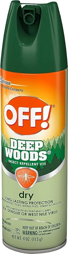 OFF! Deep Woods Dry Spray Long Lasting Protection (Pack - 8)
