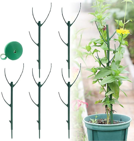 5 Pack Stackable Monstera Plant Support, Garden Plant Support Stakes for Indoor Outdoor Plants, Climbing Plant Support Structures Plant Holder Stick Moss Pole for Support Tall Potted Plants (5 Pack)