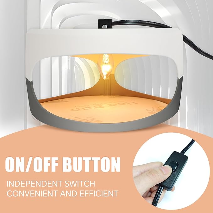 Flea Traps for Inside Your Home 2 Packs, Flea Trap Indoor Pest Control Trapper Insect Killer with Light, Sticky Bed Bug Natural with 6 Glue Disc Refills and 6 Lightbulbs