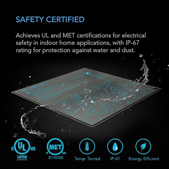 AC Infinity SUNCORE A1, Waterproof Seedling Heat Mat 3" x 20" MET & UL-Certified Heating Pad for Indoor Gardening, Hydroponics, Germination, Cloning