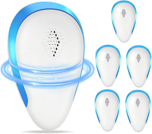 2025 Upgraded Rodent Repellent Indoor, 6 Pack Mouse Repeller Roach Traps Indoor for Home Mouse Repellent Ultrasonic Plug in Bat Deterrent Devices for Ants, Spiders, Squirrel Bats Safe for Humans