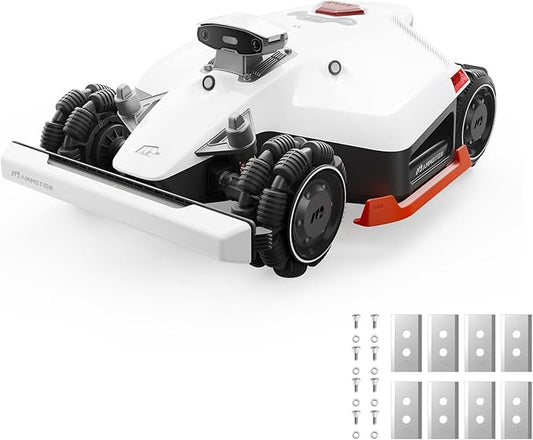 LUBA 2 AWD 3000X Robot Lawn Mower with Replacement Blades, Mowing 0.75 Acre, All-Wheel-Drive for 80% Slope, UltraSense AI Vision & RTK Auto-Mapping, 1.0"-2.7" Adjustable Cutting Height