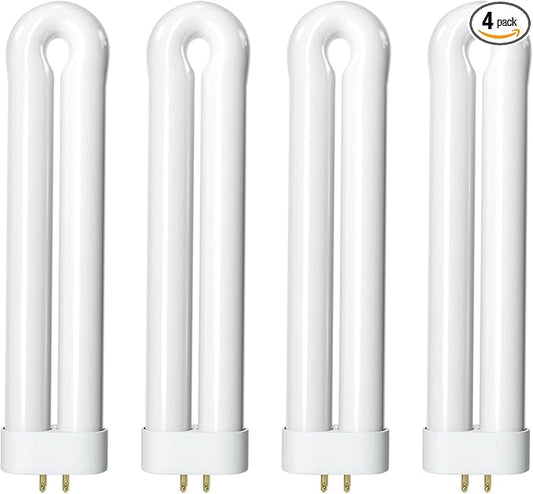 Shootingstar Bug Zapper Replacement Light Bulb for 15W Insect Attracting Lamp with 4-Pin Base, Ful 15W-BL U Shaped Twin Tube Bulb for Outdoor Mosquito Zapper, 4 Pack