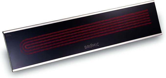 Bromic Platinum Smart Heat 4500W Electric Patio Heater - Radiant Infrared, 220V-240V, Black Finish - BH3622000