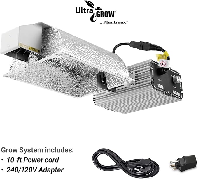 UltraGrow – Classic 1000W DE Double Ended HID Grow light System with HID Bulb, Dimmable Ballast for Indoor growing (Classic & HPS)