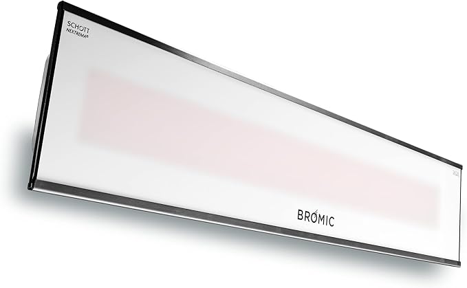 Bromic Platinum Smart Heat Marine 4500W Electric Patio Heater - Radiant Infrared, 220V-240V, White Finish - BH3622003